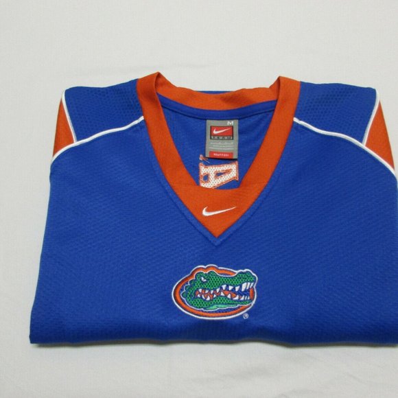Nike Team Fit Dry Florida Gators Performance Shirt Men's Size M Blue and Orange - Picture 9 of 9